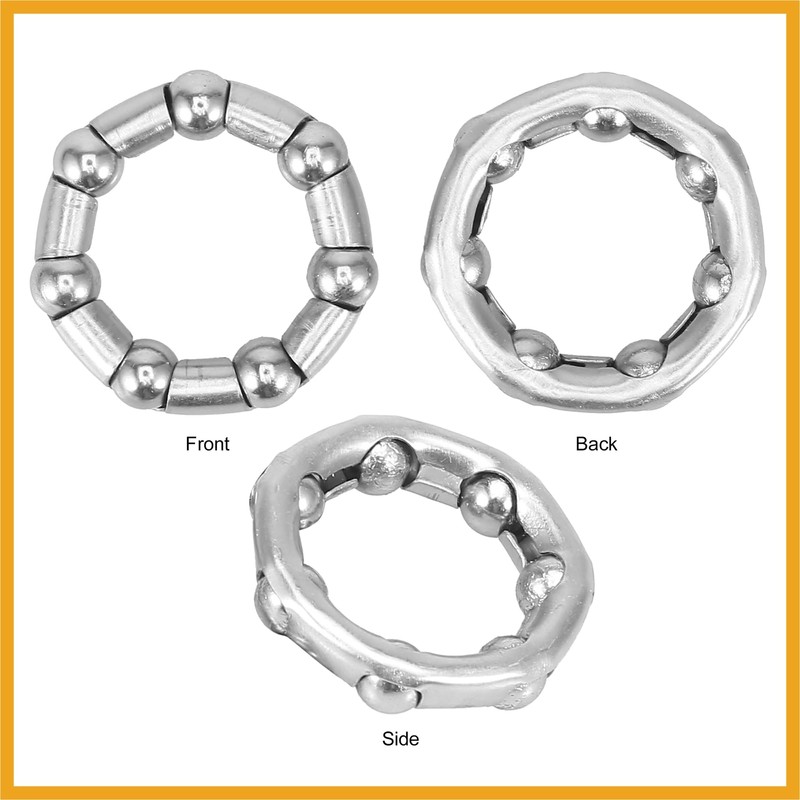Partuto 2pcs 37.6mm x 7 Bicycle Ball Bearings Crank Wheel