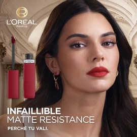 L'Oréal Paris Liquid Lipstick, Intense Color, Long-Lasting Matte Formula, With Hyaluronic Acid, Smudge-Resistant, No Transfer, Infallible Matte Resistance, Shade: 420 Le Rouge Paris