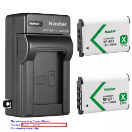 Kastar NP-BX1 Battery or Wall Charger for Sony FDR-X1000V FDR-X3000 DSC-RX1 HDR-PJ410 - 1 Charger + 2 Batteries