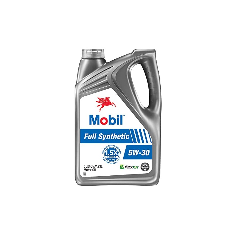 Mobil Full Synthetic Motor Oil 5W-30, 5 Quart