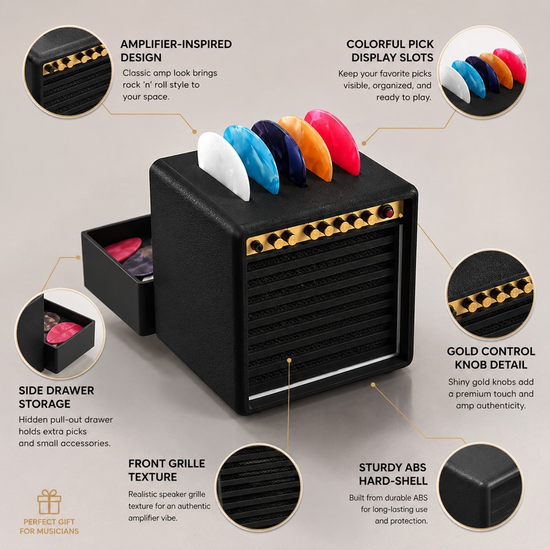 Guitar Pick Holder for Desk Display – 3D Printed Mini