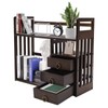 Bamboo Bookshelf, Desktop Organizer Office Desk Rack Storage Shelves, with
