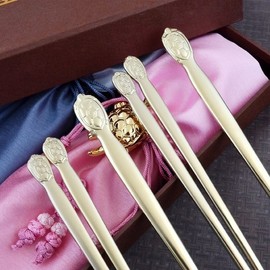 (H.jin) Hyunjin Classic Gold Turtle Titanium Gold 2-Person Set / (H.jin)현진 고전금거북 티타늄골드 2인세트