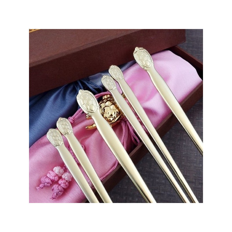(H.jin) Hyunjin Classic Gold Turtle Titanium Gold 2-Person Set /