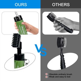 HKACTGO Golfschläger-Reinigungsbürste mit Sprühflasche, fasst 142 ml Wasser, tragbares Golf-Reinigungswerkzeug, Gadgets und Rillenreiniger-Kits, das grüner ist