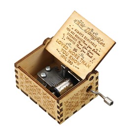 uwows Vintage Holz Handkurbel Spieluhr Sie sind Mein Sonnenschein Geschenk für Familienliebhaber Geburtstag/Weihnachten/Valentinstag (for Daughter from Dad)