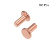 sourcing map Flat Head Copper Fixed Rivet Fasteners 5/64" x5/32"