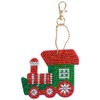 4Pcs Diamond Painting Keychain DIY Luggage Ornaments Art Crafts Christmas