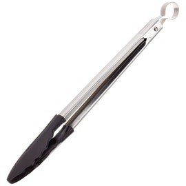 Lurch 1-Piece 30 cm All-in-One Tongs with Non-Stick Ends, Black