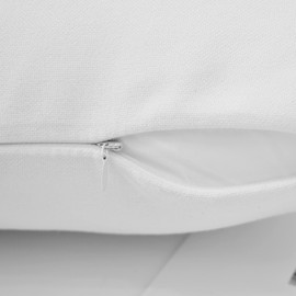 White Linen Textured Throw Pillow Covers Oversize Soft Solid Color Large Decorative Pillowcase Set Square Cushion Case with Zipper for Sofa Bedroom Car 2 Pcs 24 x 24 inch