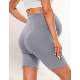 BONVIGOR Buttercloud Maternity Shorts Over The Belly- 5" Pregnancy Biker Shorts Lounge Yoga Pants