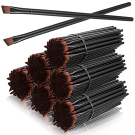 Afcabakila 300PCS Disposable Angled Eyebrow Brushes, Bulk Brow Tint Brushes, Eye Makeup Brush Eyeliner Brush Tinting Flat Tapered Eyebrow Concealer Brush for Women Girls Salon Beauty Cosmetic Tool