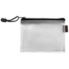 Premium Passport Size Black Zip Mesh Bag by Janrax