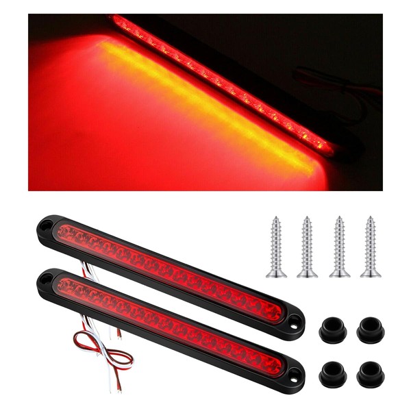 GLSOWEE 2PCS 10" LED Trailer Tail Light Bar, 12 to