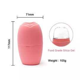 Ice Face Roller, Ice Facial For Face and Eye, Rose Shaped Design, Reusable Face Massage, Summer At Home Beauty, Skincare Tool Gift for Women and Men, Reduce Puffiness, Natural Tighten Skin(Black)