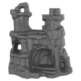 TimMee Processed Plastic Battle Mountain Tim Mee Army Men Dark Gray Cave Display