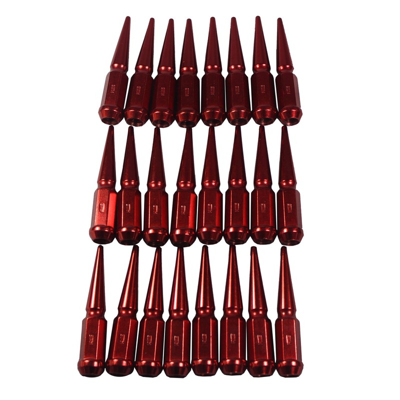 JDMSPEED New Wheel Spike Lug Nuts (24pcs) with 1 Socket