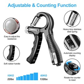 Newaner Hand Trainer Finger Trainer Forearm Trainer Set of 5 Countable Grip Strength Trainer with Adjustable Grip Strength, Hand Training Device, Finger Training Device, Finger Stretcher, Hand Trainer