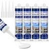 RV Roof Sealant 4 Pack, Self-Leveling Lap Sealant, White RV
