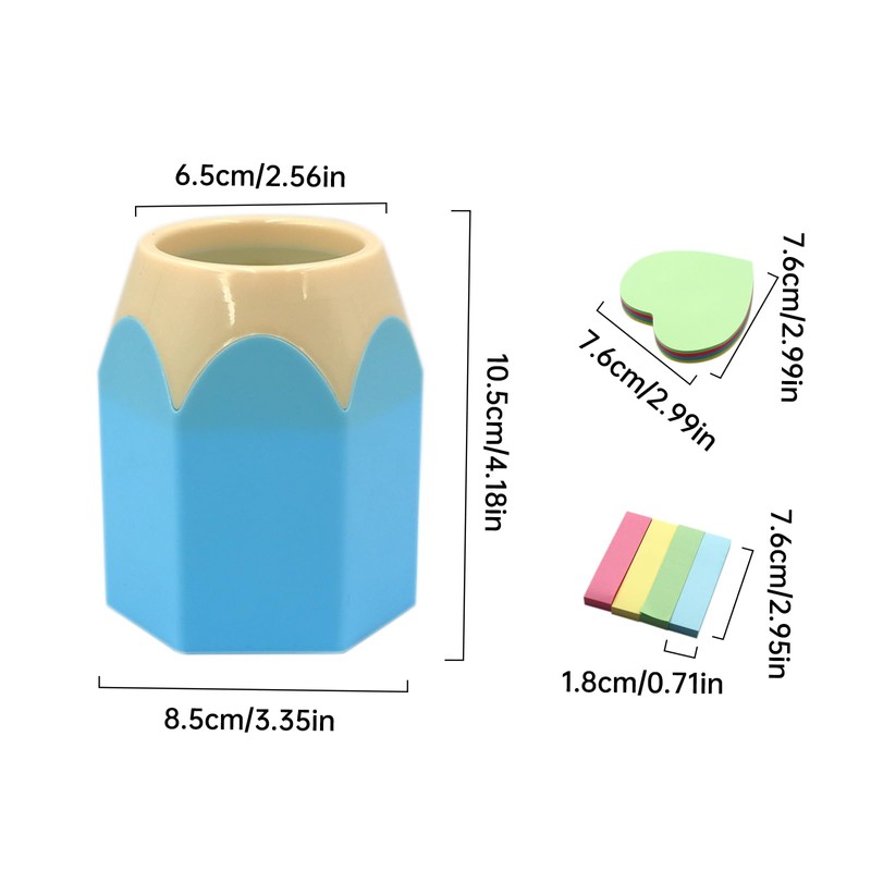 MAINOSHY 5 Pack Pencil Holder Cup, Plastic Pen Vase Pencil