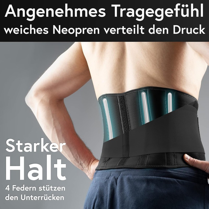 Vigo Sports Back Brace, Machine-Washable – Anti-Sweat Kidney Belt for