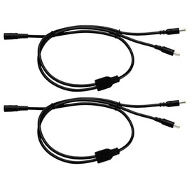 1to2/2pcs 5.5x2.5mm 12 volt, splitter, power splitter, Y-type power splitter for LED light bar, cctv surveillance camera, etc.