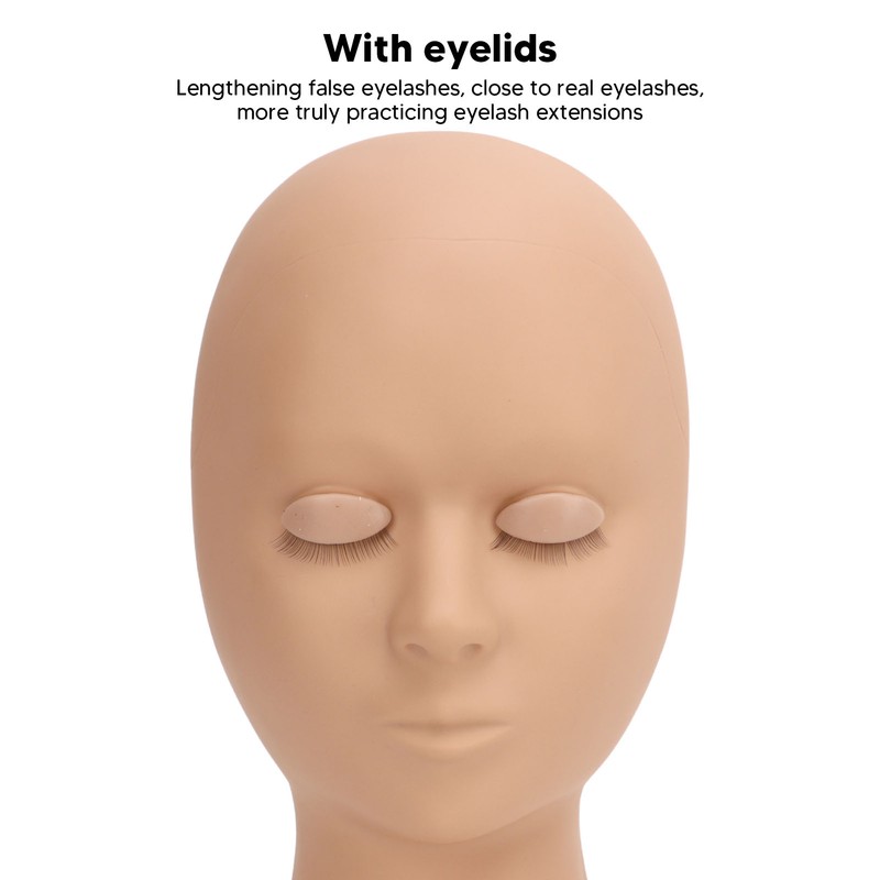 Lash Mannequin Head Soft Silicone Replaced Eyelids Mannequin Head for
