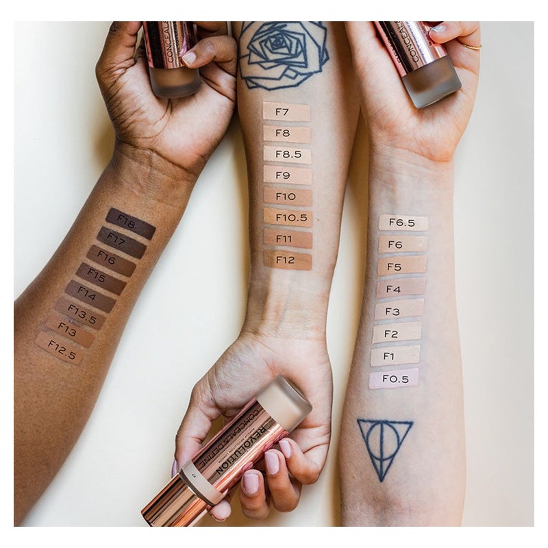 MAKEUP REVOLUTION CONCEAL AND DEFINE FOUNDATION - F12, CDF12 #20892