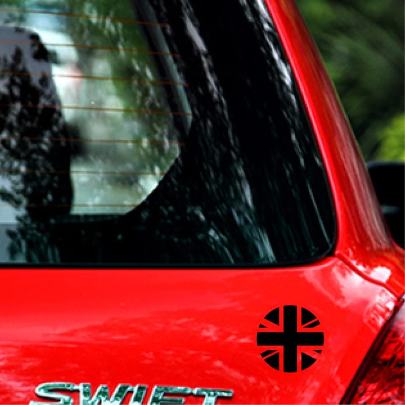 Union Jack Circle Flag UK Car Bumper Sticker Van Camper