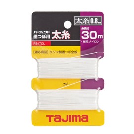 Tajima Thick String for Perfect Chalk Line, 0.03 inch (0.8 mm) Thickness, 98.4 ft (30 m) Length, PS-ITOL
