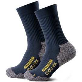 Piarini Coolmax Hiking Socks, Outdoor Socks, Long Functional Socks in Black, Anthracite, Navy, Petrol, 2 Pairs, Size: 35 - 38, 39 - 42, 43 - 46, 47 - 50 -