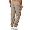 THWEI Mens Cargo Pants Casual Cotton Jogger Multi Pockets Outdoor
