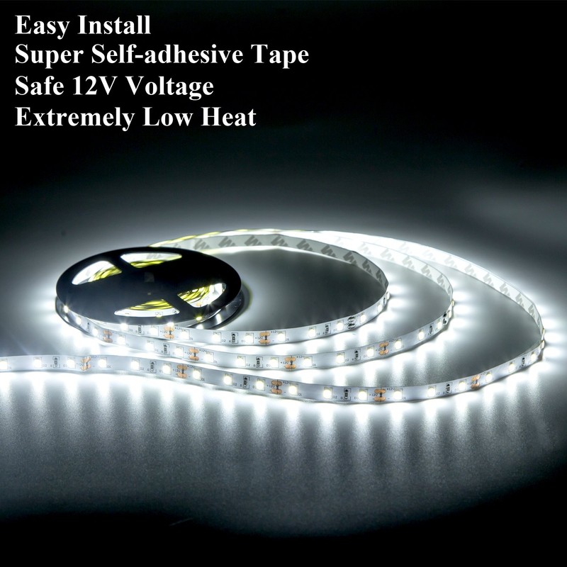 JUNWEN 20FT LED Strip Light Warm White 360 LED Beads,12V