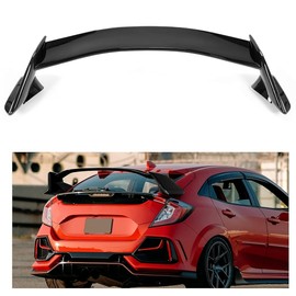 KUAFU Rear Trunk Spoiler Wing Compatible with 2016-2021 Honda Civic FK4 FK7 FK8 5DR Hatchback Type-R Style Trunk Lid Splitter Wing Air Deflector Glossy Black Plastic ABS