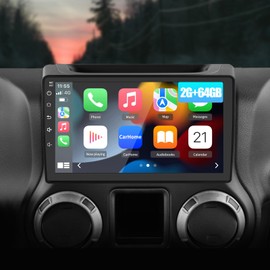 Android 13 [2GB+64GB] Car Radio Stereo Compatible for Jeep Wrangler JK Gand Cherokee Dodge Ram 1500 with Wireless CarPlay Android Auto