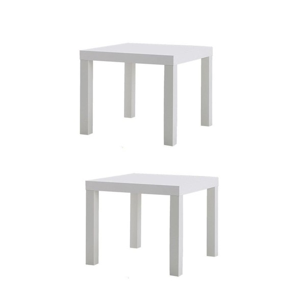 Ikea Table End Side White (2 Pack) Lack