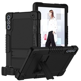 FIEWESEY for KADYBE D106/FEONAL D106/MEIZE D106 10.1 Inch Tablet Case Shockproof Kids Hybrid with Shoulder Strap for KADYBE D106/MEIZE D106/VOZIZOV D106/FEONAL Android 14 10 inch Tablet (Black)