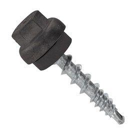 Fasteners Plus ST Fastening ZXL Woodbinder Metal-to-Wood #10 x 1 Charcoal Gray Screws with EPDM Rubber Washer, 250-Count - Designed for Metal Roofing and Siding Panels