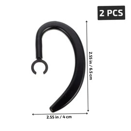 KONTONTY 2pcs Replacement Ear Hooks for Earpiece Rubber Design Slip Earbud Holders for Wireless Earbuds Black