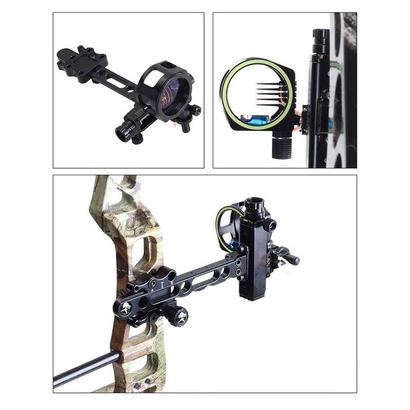 5 Pin Bow Sight Long Bar Wrapped Compound Bow Sight