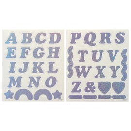 Plus Sticker Fan, Decorative Sticker, Itoshi, Oshikatsu, Alphabet, Can Be Used Now Even When You Are Busy, Capital Letters, Silver, FL-308CF 91-496