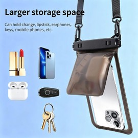 Estuche para teléfono impermeable Perspective con 2 bolsillos separados para organización Ideal para viajes Deportes acuáticos Estuche para teléfono para natación de inmersión de 100 pies confirmado