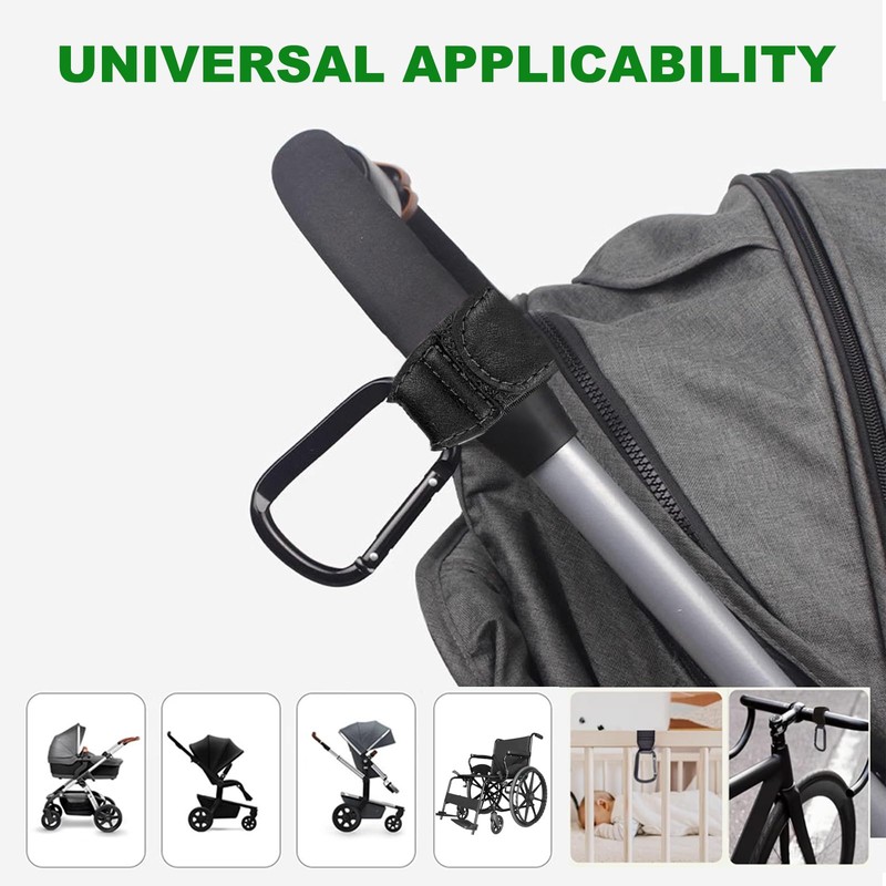 Stroller Hooks for Bags 2 Pack, Heavy Duty Stroller Clips