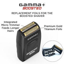GAMMA+ Replacement Gold Titanium Foil Head Compatible with Gamma+ Boosted Shaver
