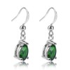 [RIZILIA TEARDROP] Dangle Pierced Earrings with Pear Cut Gemstones CZ