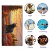 YISUMEI Microfibre Beach Towel Printed with Black Bear, Soft, Lightweight,