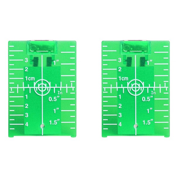 2PCS Magnetic Floor Targets Plate, Laser Target Plate Card, Target Card Laser Receiver for Green Beam Applications Target Plate Card