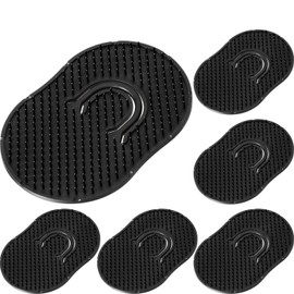 Boao 6 Packs Soft Portable Pocket Palm Combs, Shampoo Comb, Massager Hair Brush, Scalp Massager Brush(Black)