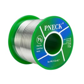 PNECK Lead-Free Solder Wire Sn99.3 Cu0.7 Rosin core solder wire for electrical soldering/Plumbing Solder/stained glass/Crafts/Jewelry (2.0mm 200g)