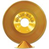 Gold Plastic Record Centerpiece Party Accessory (1 count) (1/Pkg)